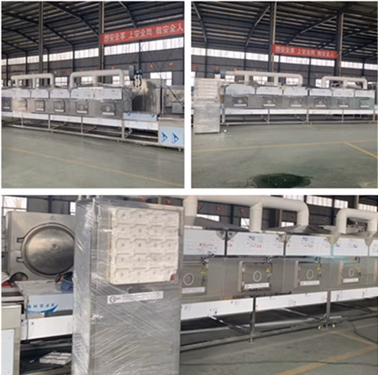 Industrielle automatische Mikrowellentunnel-Gewürztrocknungsanlage mit Förderband